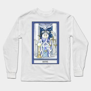 "Justice" Tarot Card Long Sleeve T-Shirt